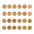Miniatyrbild 1 av 10: 24/48ST Dollhouse Golvplattor Träkorngolv HEXAGONAL-24STK hexagonal-24pcs