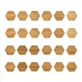 Miniatyrbillede 1 af 10: 24/48 STK Dukkehus gulvfliser Trækornsgulv HEXAGONAL-24 STK hexagonal-24pcs