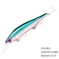 Pikkukuva 1 / 10: uppoava Minnow Baits Fish Hooks C C C