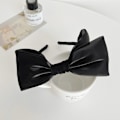 Miniatyrbillede 1 af 10: Mesh Bow Hårbånd Bright Silk Pandebånd SORT black