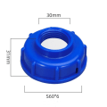 Miniatyrbillede 1 af 10: 2STK IBC Tankfittings Gevinddæksel BLÅ 30MM blue 30mm