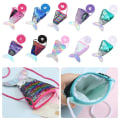 Miniatyrbilde 6 av 10: Mermaid Tail Myntpung Nøkler Pose Kortholder SVART&FLERE FARGER Black&Multicolor