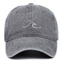 Miniatyrbilde 1 av 10: Wave Broderi Baseball Caps Distressed Faded Cap GRÅ grey