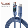 Miniatyrbillede 1 af 9: Mobildatakabel Ladekabel 1M100W C-C BLÅ 100W C-C BLÅ 1m100W C-C Blue