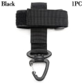 Miniatyrbillede 1 af 10: 1/2 stk Tactical Carabiner Bælte D-Ring Karabinhage SORT 1 STK. Black 1pcStyle 2-Style 2