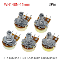 Miniatyrbilde 9 av 10: 10 stk lineært potensiometer WH148N WH148 10 STK B5K-15MM 10 STK 10pcs B5K-15mm