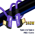 Miniatyrbilde 10 av 10: USB-C hurtigladekabel Type-C dataledning 3M 3m
