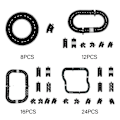 Miniatyrbilde 2 av 10: Trafikklekesett Fleksibel Puslespill Veibane 16STK 16STK 16PCS