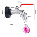 Miniatyrbillede 1 af 10: 1/2'' 3/4'' IBC Tank Drænhane Adapter Connector S60X6 Til Have Hane Udskiftning 1