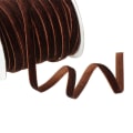 Pikkukuva 1 / 10: 50 jaardia 10 mm Velvet Ribbon Flocking Silk DARK COFFEE dark coffee