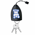 Miniatyrbillede 8 af 10: 2 STK Pull Out Car Key Case Pull Out Key Sleeve SORT black