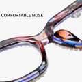 Miniatyrbilde 5 av 10: Dame Rhinestone Cat Eye Clear Lens Briller Damebriller C2