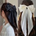 Miniatyrbild 3 av 5: 2st Chiffong Bow Hårklämma Kvinnor Stor Bowknot Stain Hårnålsspännen lila