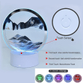 Miniatyrbild 6 av 10: 3D Moving Sand Art Bordlampe Quicksand Maleri Nattlys RØDT Red