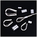 Miniatyrbillede 7 af 9: 195 Stk Wire Rope Kabel Fingerbøl Crimp Loop Sleeve