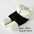 Miniatyrbild 6 av 10: Fleecefodrade Leggings Vinter Leggings SVART 2XL Black 2XL