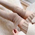 Miniatyrbilde 5 av 10: Overkneestrømper Lårtights GRÅ grey