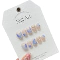 Pikkukuva 3 / 7: 10 kpl/laatikko 3D Käsinmaalaus Käsintehdyt Nails Pearl Chain False XS
