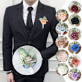 Miniatyrbilde 5 av 9: Corsage kunstig håndledd Blomst KAFFE KAFFE Coffee