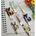 Pikkukuva 3 / 10: 4 kpl Cat Shape Traceless Barrettes asetaattihiusklipsit 1 1 1