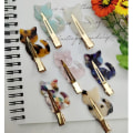 Pikkukuva 3 / 10: 4 kpl Cat Shape Traceless Barrettes asetaattihiusklipsit 4 4 4