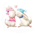 Pikkukuva 1 / 10: Seinätarrat Sarjakuva Rabbit Decals 8 8 8