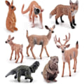 Miniatyrbillede 5 af 7: 2stk Dyr Figurer Miniature Legetøj 7,5X5CM 7.5X5CM