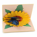 Miniatyrbillede 6 af 10: 3D pop-up buket papir blomster hul sommerfugl