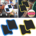 Miniatyrbillede 3 af 10: 2 Stk Håndvægte Grips Pads Vægtløftningsbeskyttelsespuder SORT Black