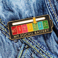 Miniatyrbillede 4 af 10: Social Mood Pin Broche Pin STYLE 2 STYLE 2 Style 2