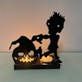 Miniatyrbild 9 av 10: Projektionsljusstake metallljusstake C C C