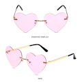 Pikkukuva 6 / 10: Rimless Heart Aurinkolasit Pink Hippie Aurinkolasit PUNAINEN Red