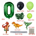 Pikkukuva 1 / 10: Dinosaurusteema Ilmapallot Sarjakuva Dragon Column 0 0 0