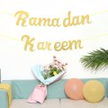 Miniatyrbild 6 av 10: Hängande Flaggbanderoll GULD RAMADAN KAREEM gold Ramadan Kareem-Ramadan Kareem