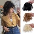 Pikkukuva 8 / 8: Kihara Peruukki Musta Hiuslisäkkeet STYLE 1 STYLE 1 Style 1