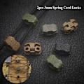 Miniatyrbilde 6 av 10: 2stk Fjærsnor Låser Toggle Stopper SORT Black