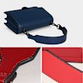 Miniatyrbillede 3 af 10: Læder håndtaske strop Firkantet clutch taske håndtag GRØN green