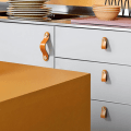 Miniatyrbilde 8 av 10: 2 stk Skinndørhåndtak Møbelhåndtak LETT KAFFE 1 1 light coffee 1-1