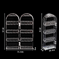 Miniatyrbild 3 av 10: Örhänge Display Hållare Örhängen Studs Display Rack transparent 2 Fan-2 Fan
