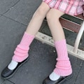 Pikkukuva 7 / 10: Neulotut sukkahousut Pohkeen puolivälin pinotut sukat ROUNANINEN A A Pink A-A