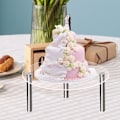 Miniatyrbilde 7 av 10: Herdet glass Display Stand Display Riser Stands Kakeholder