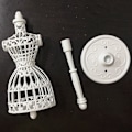 Miniatyrbild 8 av 10: Dock Display Hållare Klänning Kläder Skyltdocka SVART black