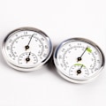 Miniatyrbillede 10 af 10: Pointer Type Hygrothermograph Termo-hygrometer GULD gold