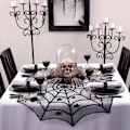 Miniatyrbillede 10 af 10: Pejs Mantel Tørklæde Skeleton Skull Dug 5 5 5