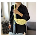Miniatyrbillede 2 af 10: Plisseret Cloud Bag Taljetaske SORT Black