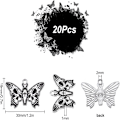 Miniatyrbilde 2 av 5: 20 stk Moth Charms Gotisk stil Cross Skull Charms anheng
