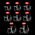 Miniatyrbild 3 av 9: 10 st/ set fiskkrokar högt kolstål 6 6 6