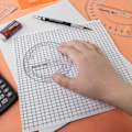 Miniatyrbillede 7 af 7: 3 stk 360° vinkelmåler Svingarm Vinkellineal Math Circle 3