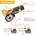 Miniatyrbilde 2 av 10: Vinkelsliper Elektrisk sliping GUL EU 1*BATTERI EU 1*BATTERI yellow EU 1*battery-EU 1*battery