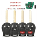 Miniatyrbillede 10 af 10: Bil fjernbetjening Fjernnøgle 433MHZ 2 KNAPPER 433MHZ 2 KNAPPER 433MHz 2 buttons